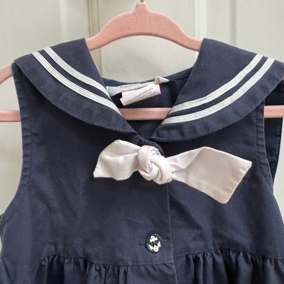 Sophie Rose 4T Girls Classic Navy Blue Sleeveless Sailor Dress with Tie Front - Picture 2 of 5